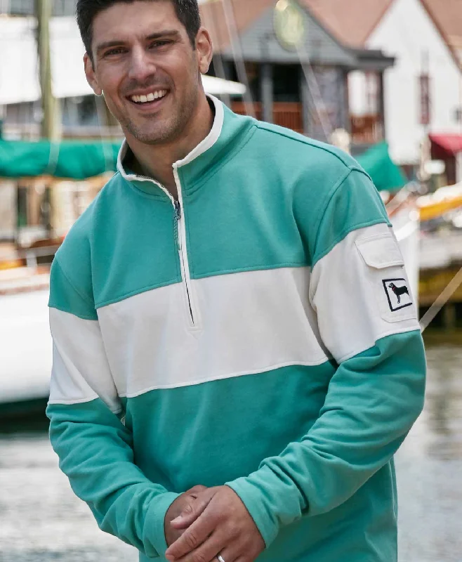 Men's Embroidered Detail Casual Shirts in Beige for a Touch of EleganceMens Schooner Quarter Zip
