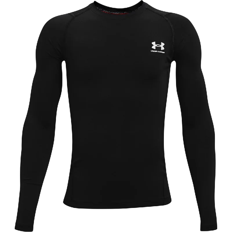 Men's Long - Line Oversized Casual Shirts in Dark Gray for a Relaxed and Modern LookBoys' HeatGear Armour Long Sleeve