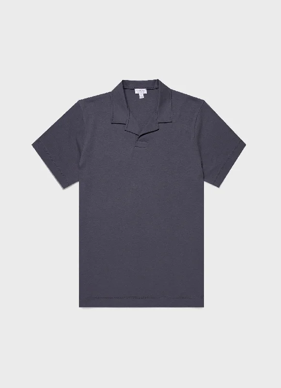Men's UV - protected polo shirts for outdoor gardeningMen's Heavyweight Polo Shirt in Slate Blue