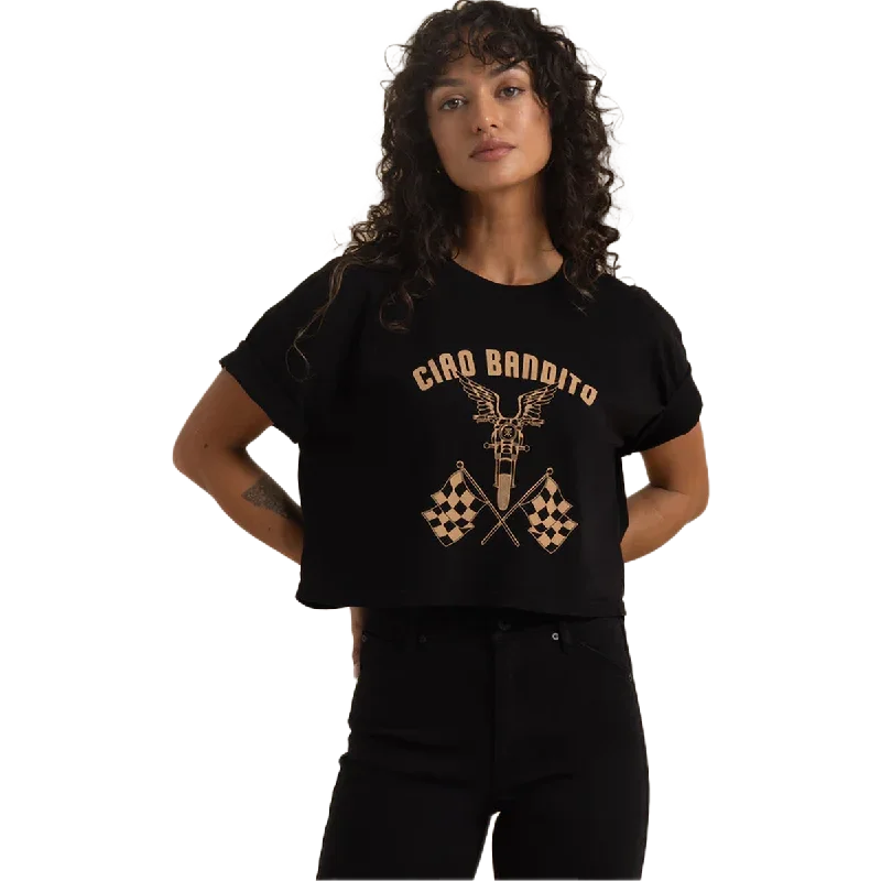 Men's Slim - Fit Printed Floral Casual Shirts in Pastel Colors for a Spring - Inspired VibeWomen's Ciao Cropped Boxy Tee