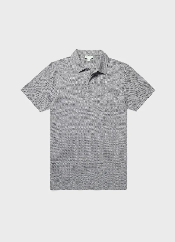 Men's plus size golf polo shirts in moisture wicking fabricMen's Riviera Polo Shirt in Grey Melange