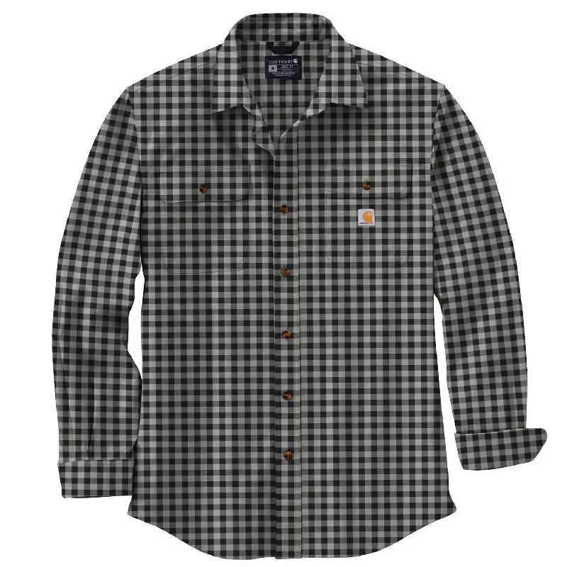 Men's Shearling - Lined Collar Casual Shirts in Brown for a Rustic and Warm AppealCarhartt Men's Loose Fit Heavyweight Button-Down Long Sleeve Flannel Plaid Shirt