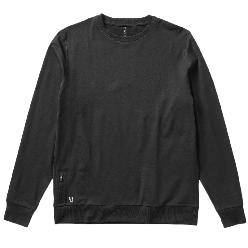 Men's Thermal - Lined Casual Shirts in Black for Added Warmth in Cold WeatherMen's Ponto Performance Crew
