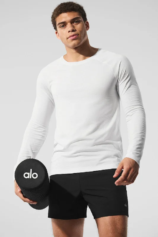 Men's Graphic - Printed Casual Shirts with Pop - Culture References for a Fun and Stylish LookTriumph Long Sleeve Tee - White