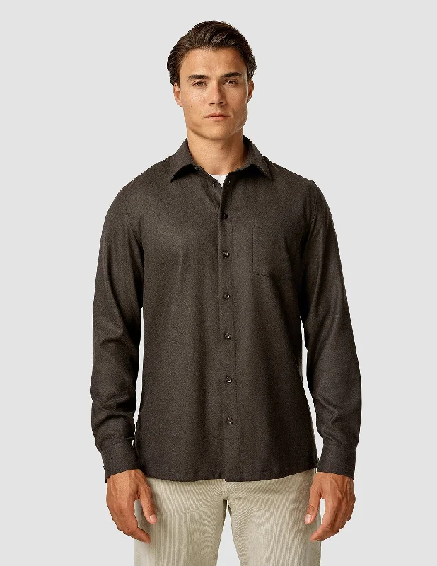 Men's Graphic - Printed Casual Shirts with Pop - Culture References for a Fun and Stylish LookCasual Shirt Espresso