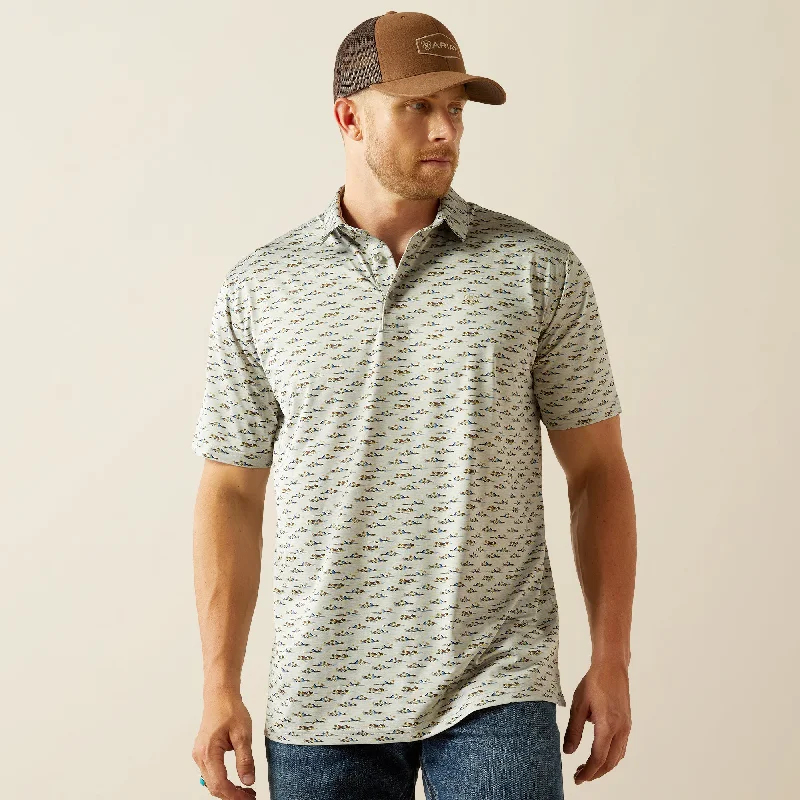 Men's antimicrobial polo shirts for odor - free daily wearMen's Ariat Charger 2.0 Printed Polo #10054868