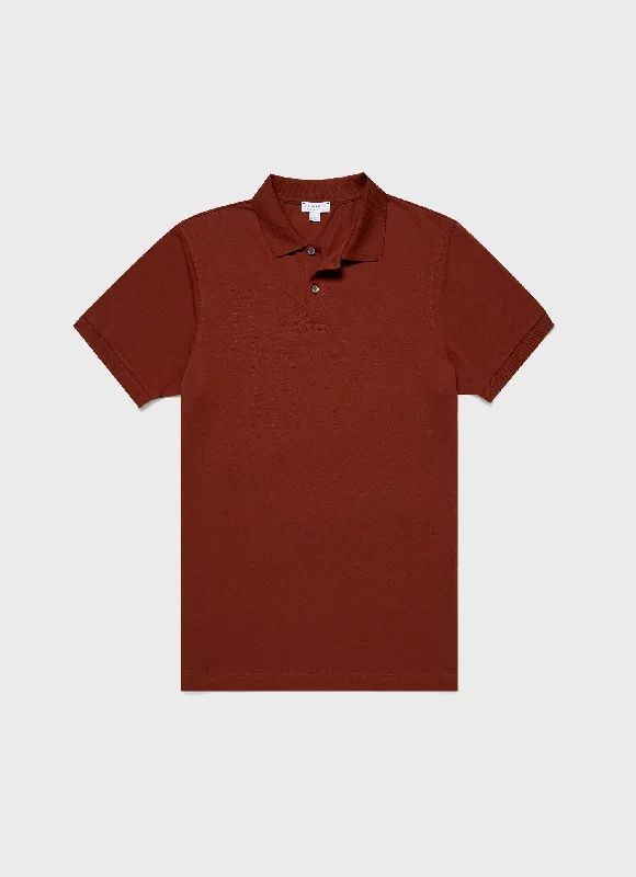 Men's budget - friendly basic polo shirts in multiple colorsMen's Piqué Polo Shirt in Dark Clay