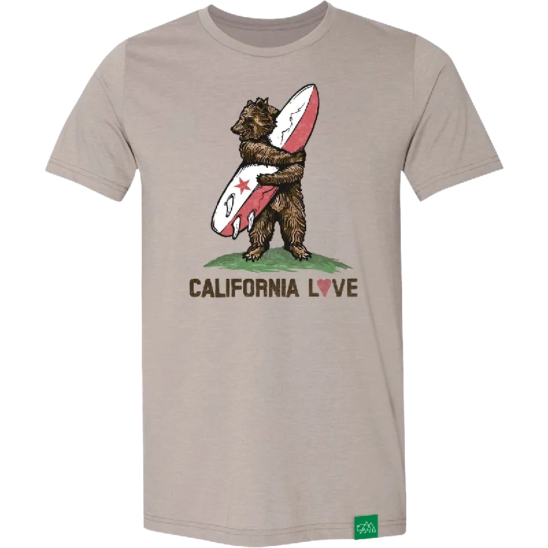 Men's Short - Sleeve Linen Casual Shirts in Light Khaki for a Breathable Summer OptionMen's Calfornia Love Tee