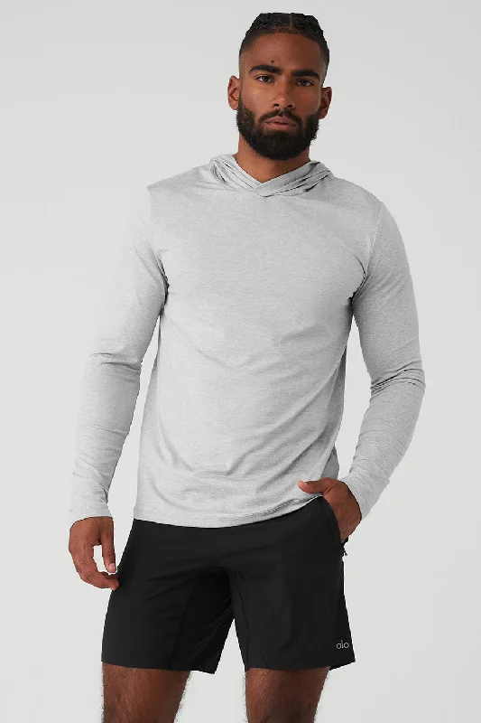 Men's Tailored Fit Checkered Casual Shirts in Multicolor for a Smart - Casual EnsembleConquer Reform Long Sleeve With Hood - Athletic Heather Grey