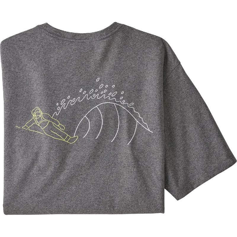 Men's Moisture - Wicking Performance Fabric Casual Shirts for Outdoor ActivitiesMen's Surf Snow Responsibili-Tee