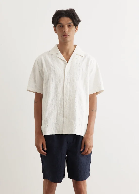 Men's formal - style silk blend polo shirts for special occasionsSeige Short Sleeve Camp Collar Shirt