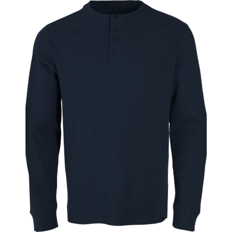 Men's Wrinkle - Resistant Polyester Blend Casual Shirts for Easy Travel and MaintenanceMen's Caliper Henley