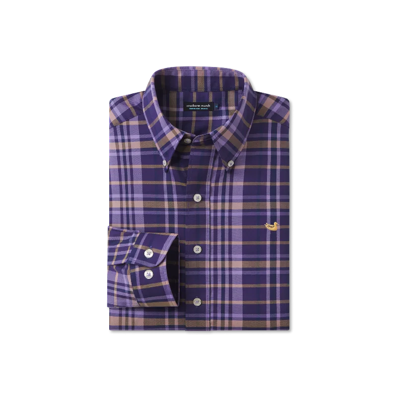 Men's Slim - Fit Printed Floral Casual Shirts in Pastel Colors for a Spring - Inspired VibeBlanco Plaid Dress Shirt