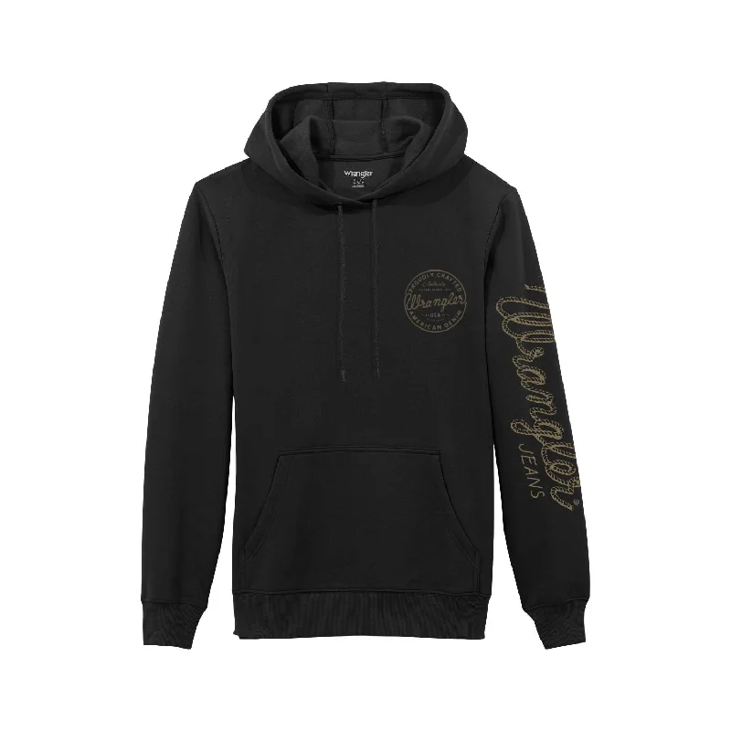 Men's Embroidered Detail Casual Shirts in Beige for a Touch of EleganceWrangler Men's Regular Fit Logo Script Hoodie