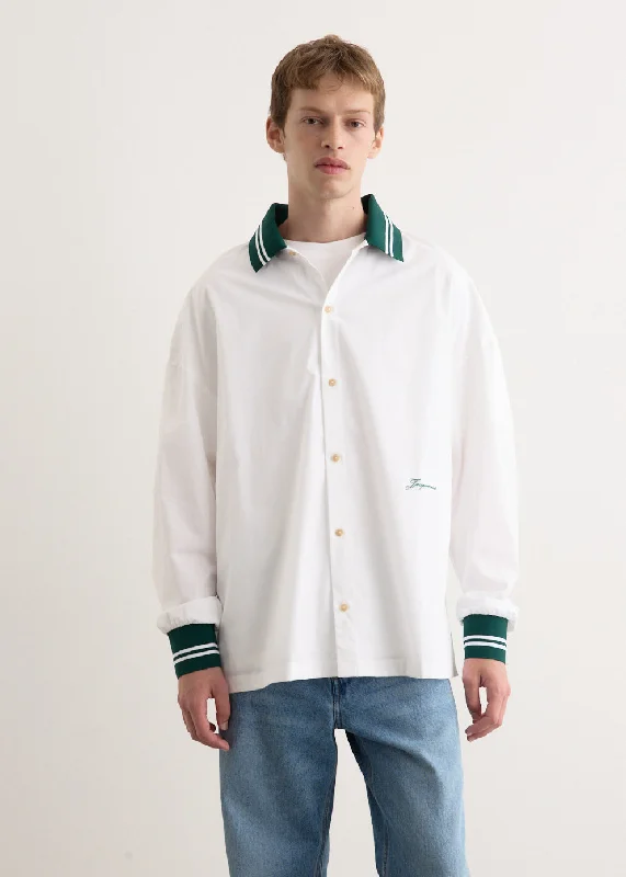 Men's ribbed cuffs and hem polo shirts for a textured lookLa Chemise Baseball ML Shirt