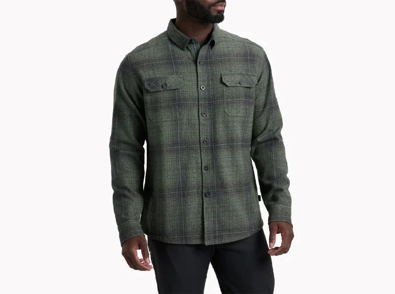 Men's Distressed Denim Casual Shirts with Frayed Edges for a Trendy and Rugged LookKÜHL Men's DEVIATR™ Flannel Button-Down Shirt Jac