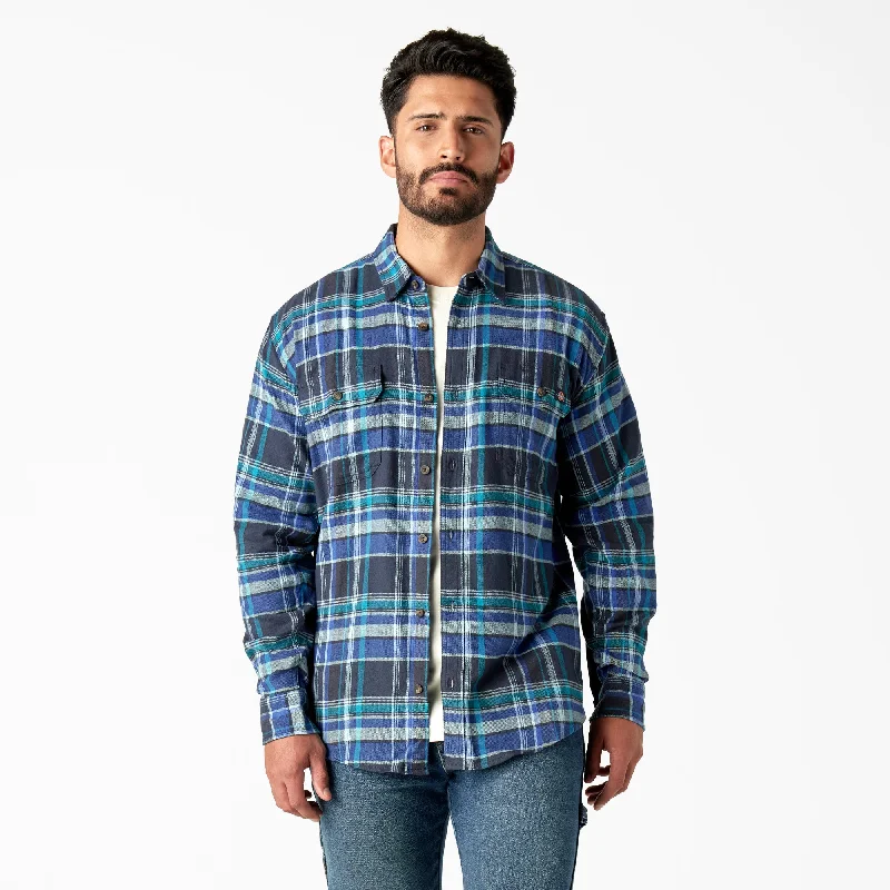 Men's Tailored Fit Checkered Casual Shirts in Multicolor for a Smart - Casual EnsembleDickies Men's Flex Long Sleeve Flannel Shirt