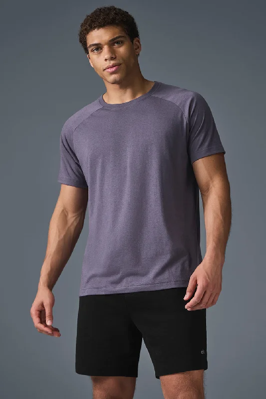 Men's Sustainable Recycled Material Casual Shirts for Eco - Conscious ConsumersTriumph Raglan Tee - Italian Plum