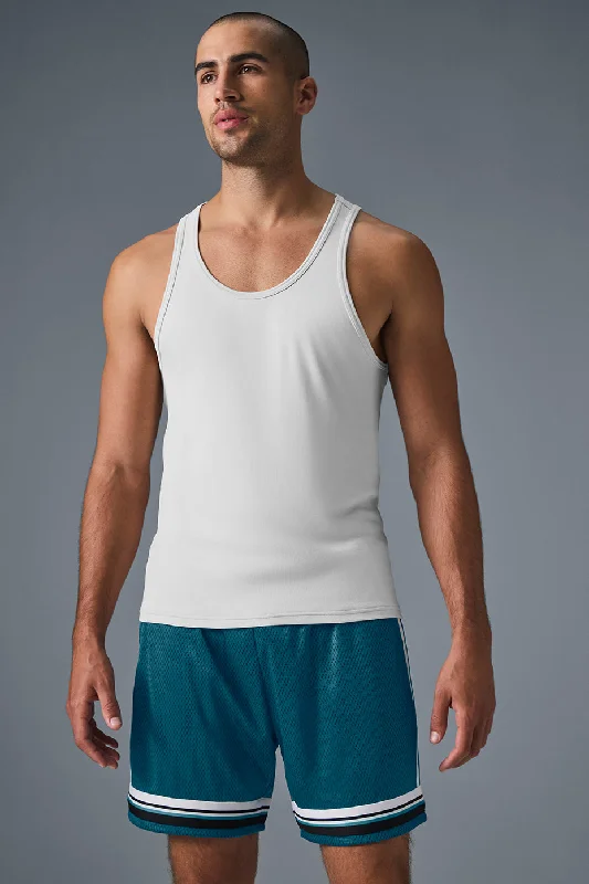 Men's Distressed Denim Casual Shirts with Frayed Edges for a Trendy and Rugged LookEveryday Modal Rib Tank - White