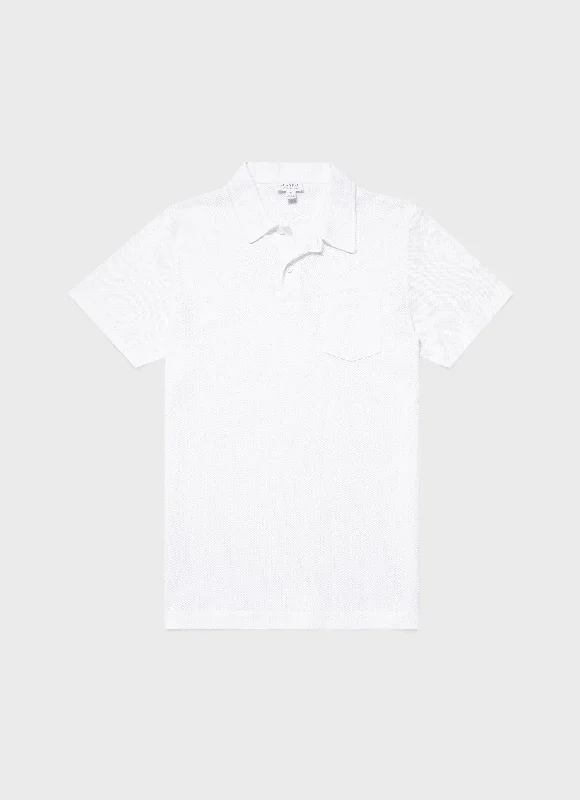 Men's antimicrobial polo shirts for odor - free daily wearMen's Riviera Polo Shirt in White