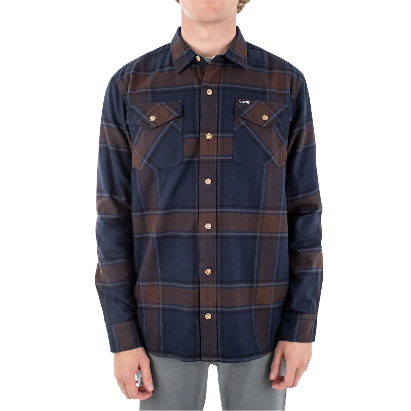 Plus Size Men's Plaid Flannel Casual Shirts in Earth Tones for a Cozy Fall OutfitMen's Breaker Flannel