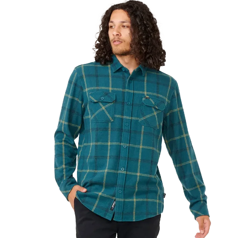 Men's Slim - Fit Printed Floral Casual Shirts in Pastel Colors for a Spring - Inspired VibeMen's Grid Long Sleeve Shirt