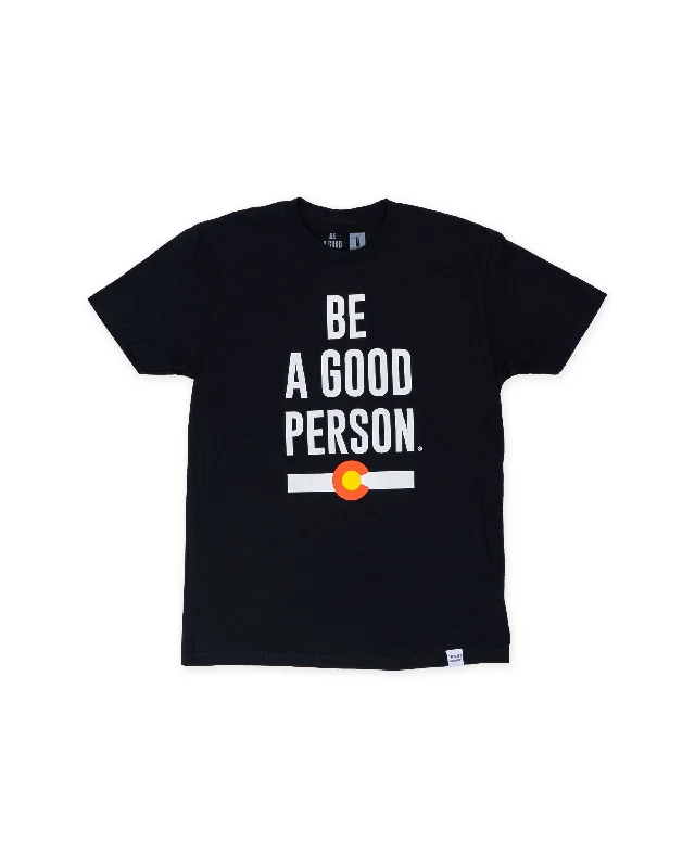 Men's Wrinkle - Resistant Polyester Blend Casual Shirts for Easy Travel and MaintenanceSignature Colorado Hometown T-Shirt - Black