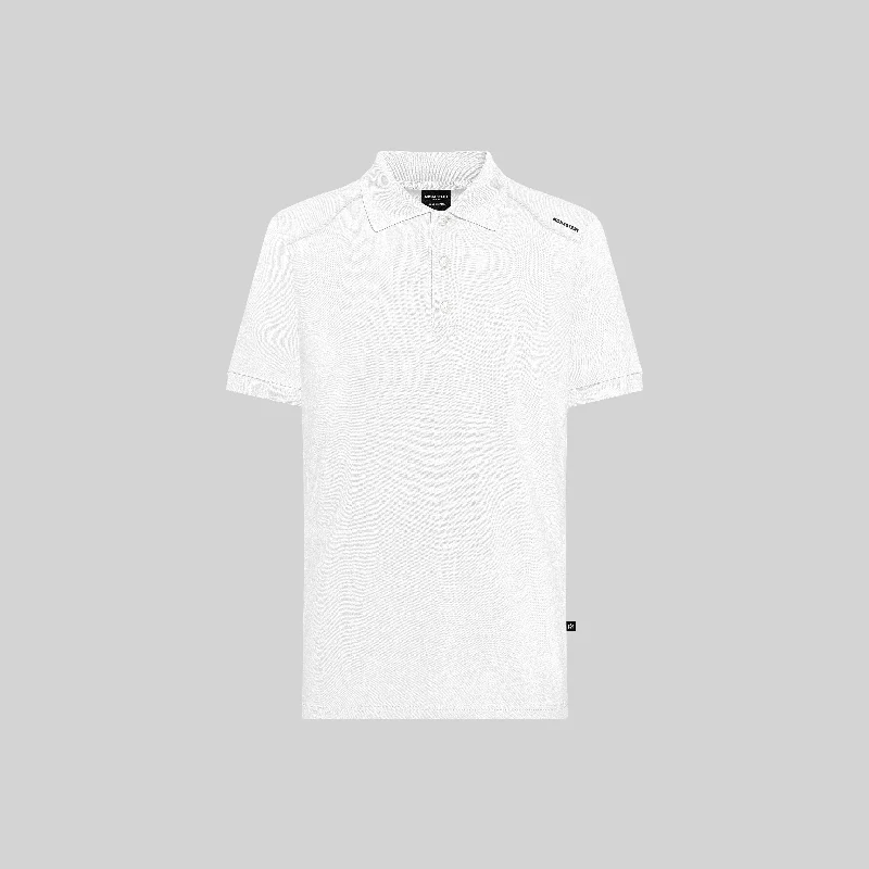 Men's slim fit short sleeve polo shirts with contrast collarsZOLDER POLO BOX WHITE