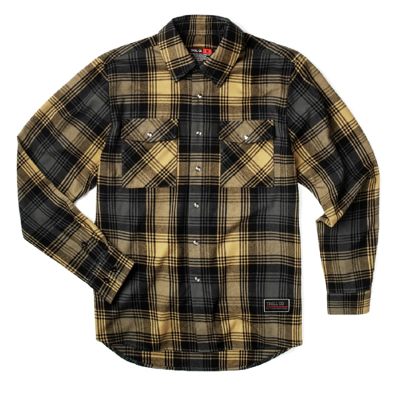 Men's Tailored Fit Checkered Casual Shirts in Multicolor for a Smart - Casual EnsembleTroll Co. Men's Denton Button-Down Long Sleeve Work Shirt