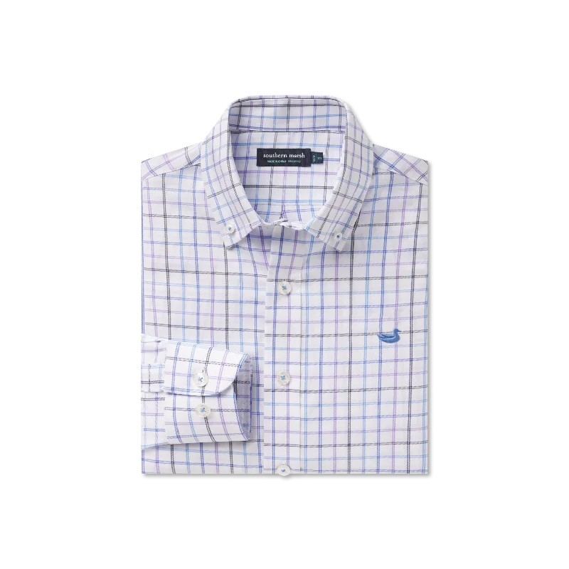 Men's Thermal - Lined Casual Shirts in Black for Added Warmth in Cold WeatherYouth Chateau Windowpane Dress Shirt