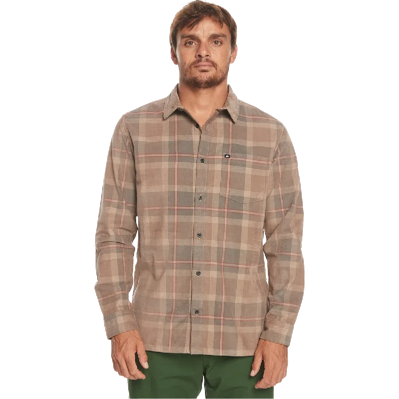 Men's Long - Line Oversized Casual Shirts in Dark Gray for a Relaxed and Modern LookMen's Oakenhead Long Sleeve