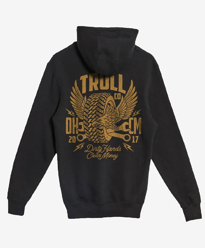 Men's Moisture - Wicking Performance Fabric Casual Shirts for Outdoor ActivitiesTroll Co. Men's Winged Roller Graphic Hoodie