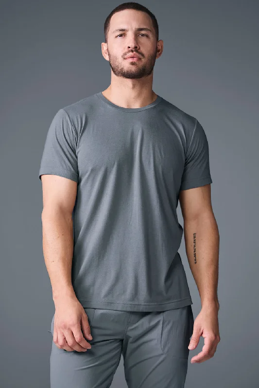 Men's Thermal - Lined Casual Shirts in Black for Added Warmth in Cold WeatherTriumph Tee - Steel Grey