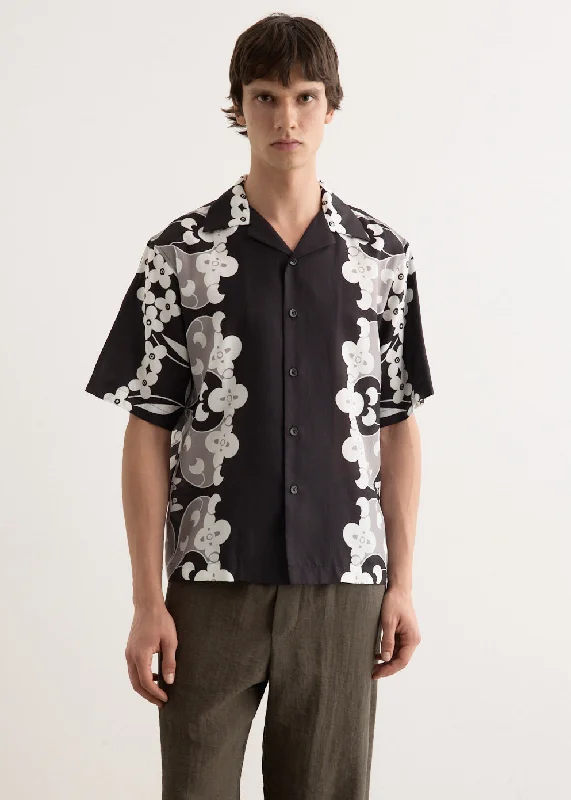 Men's color - block polo shirts with a bold fashion statementParadise Floral Silk Camp Collar Shirt