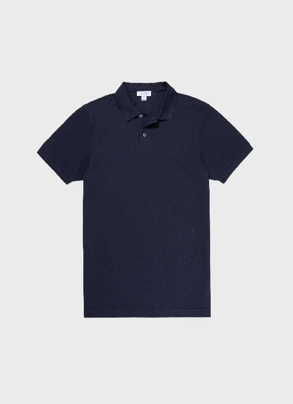 Men's budget - friendly basic polo shirts in multiple colorsMen's Piqué Polo Shirt in Navy