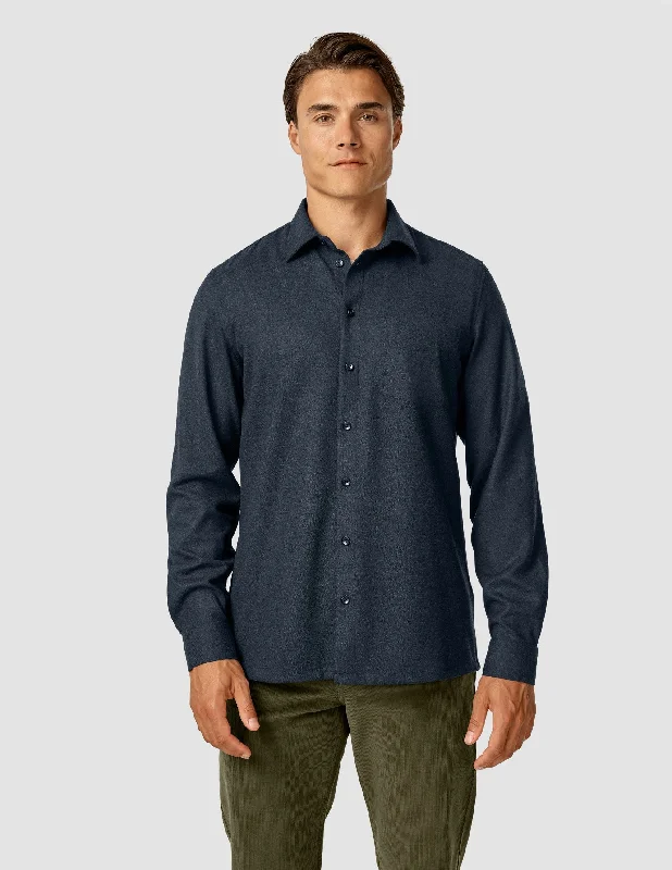 Men's Shearling - Lined Collar Casual Shirts in Brown for a Rustic and Warm AppealCasual Shirt Dark Navy Men's Shearling - Lined Collar Casual Shirts in Brown for a Rustic and Warm AppealCasual Shirt Dark Navy
