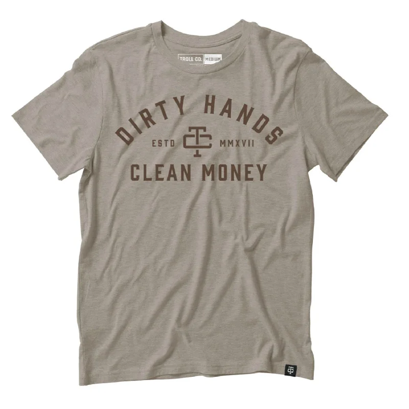 Men's Button - Down Oxford Casual Shirts in Crisp White for a Classic and Versatile StyleTroll Co. Men's 'Dirty Hands Clean Money" T-Shirt