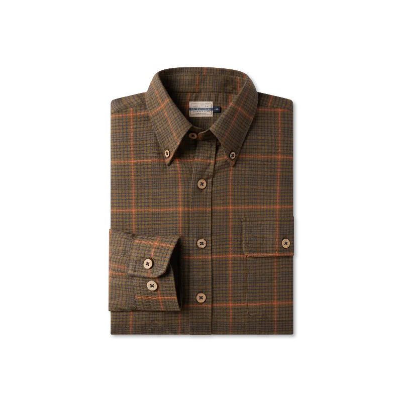 Men's Retro - Style Hawaiian Print Casual Shirts in Bold Patterns for a Tropical VacationMontevallo Houndstooth Flannel