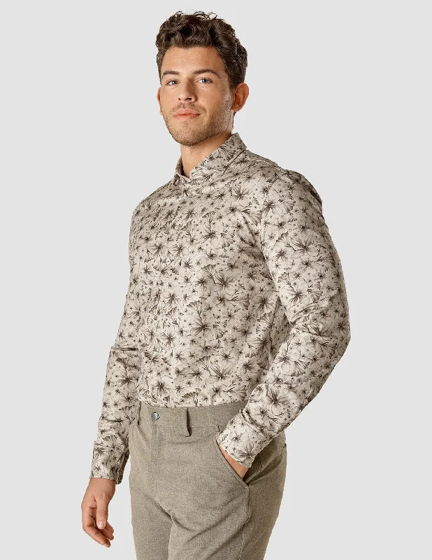 Men's Stretch - Fabric Casual Shirts in Navy Blue for a Comfortable and Flexible FitClassic Shirt Blossom Slim