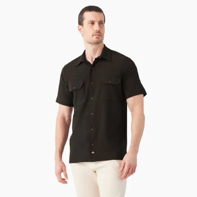 Men's Tailored Fit Checkered Casual Shirts in Multicolor for a Smart - Casual EnsembleDickies Men's Performance Button-Down Short Sleeve Work Shirt