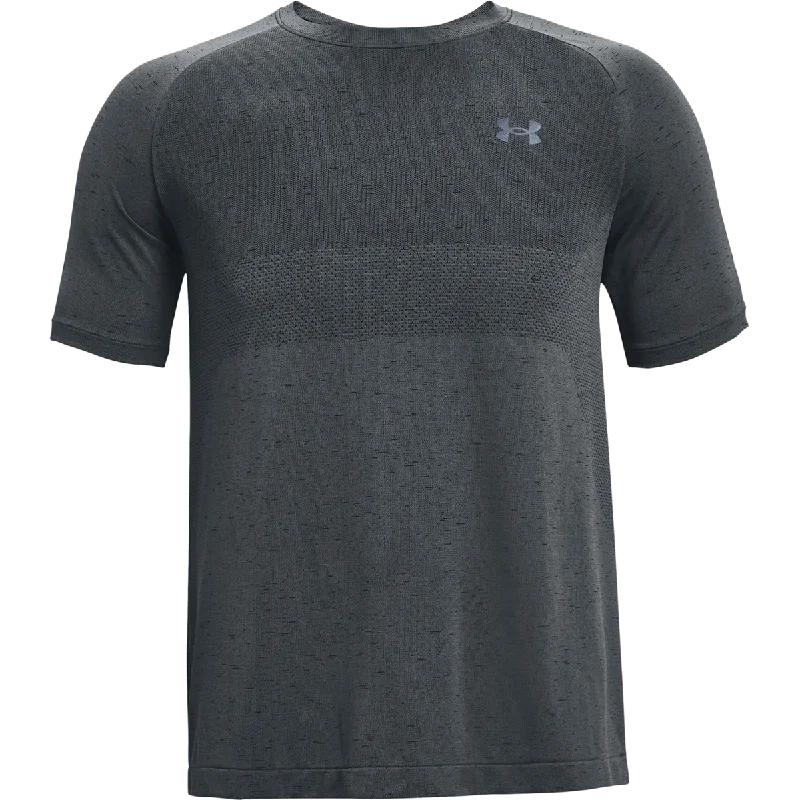 Men's Long - Line Oversized Casual Shirts in Dark Gray for a Relaxed and Modern LookMen's UA Vanish Seamless Run Short Sleeve