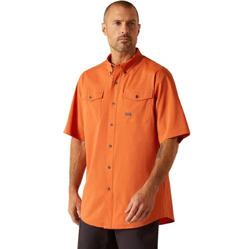 Men's Sustainable Recycled Material Casual Shirts for Eco - Conscious ConsumersAriat Men's Rebar Made Tough VentTEK DuraStretch Work Shirt