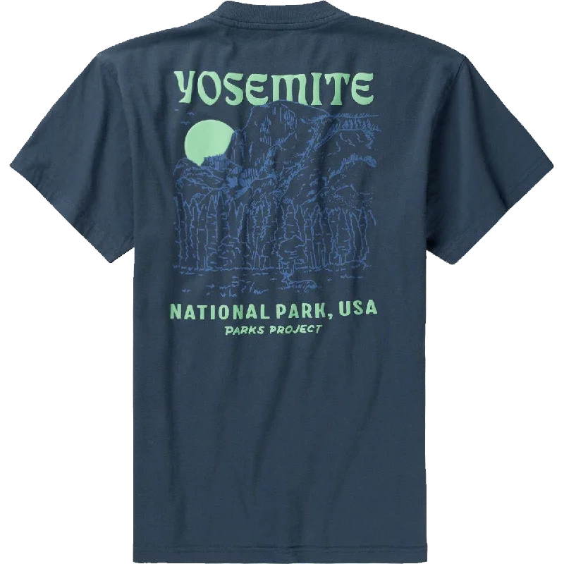 Men's Linen Blend Casual Shirts with Roll - Up Sleeves for a Summer Beach LookMen's Yosemite Puff Print Short Sleeve Tee