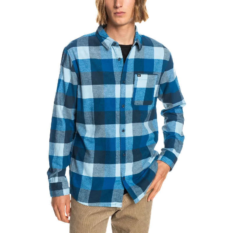 Men's Wrinkle - Resistant Polyester Blend Casual Shirts for Easy Travel and MaintenanceMen's Motherfly Long Sleeve Flannel