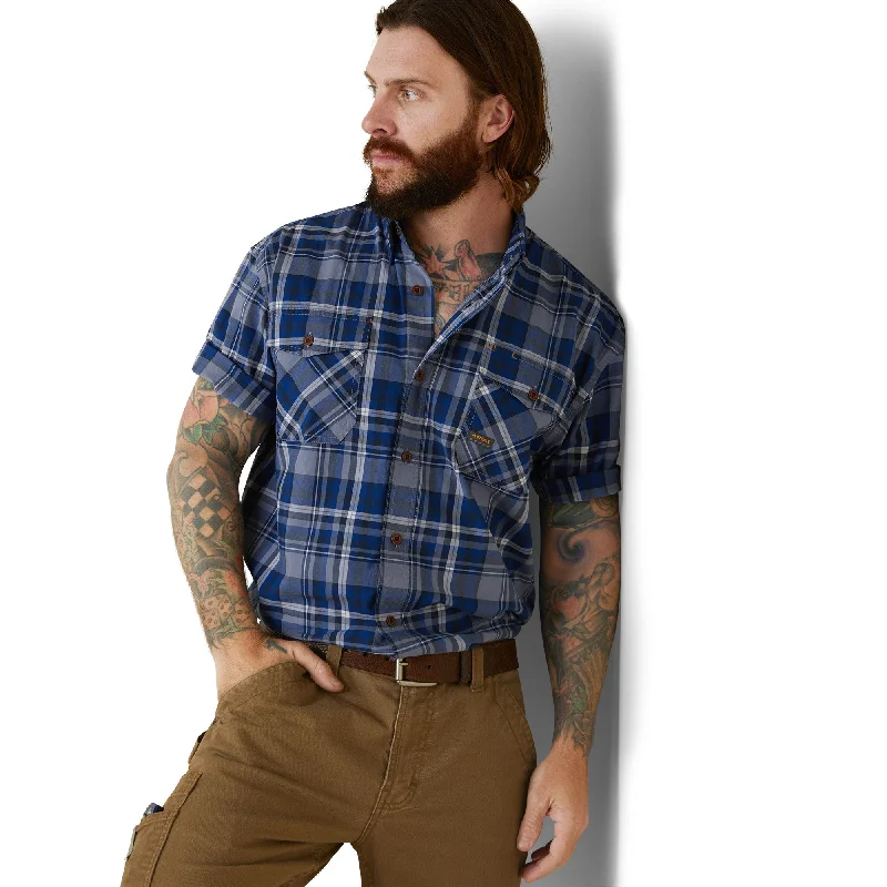 Men's Button - Down Oxford Casual Shirts in Crisp White for a Classic and Versatile StyleAriat Men's Rebar Made Tough DuraStretch Work Shirt