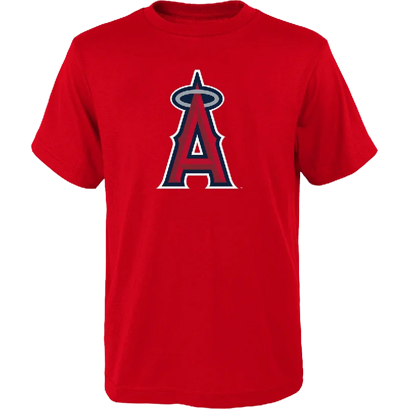 Men's Wrinkle - Resistant Polyester Blend Casual Shirts for Easy Travel and MaintenanceYouth Angels Primary Logo Short Sleeve Tee