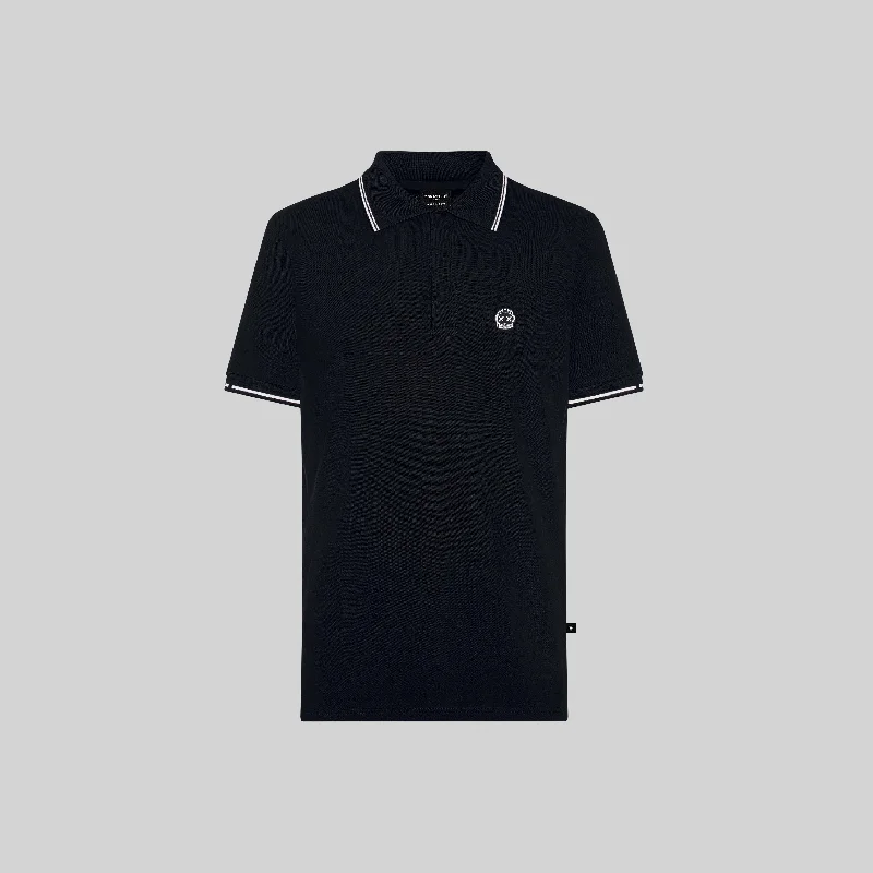 Men's breathable cotton blend polo shirts for summer outingsVEYRONA POLO BOX BLACK