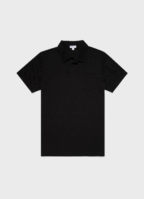 Men's color - block polo shirts with a bold fashion statementMen's Riviera Polo Shirt in Black