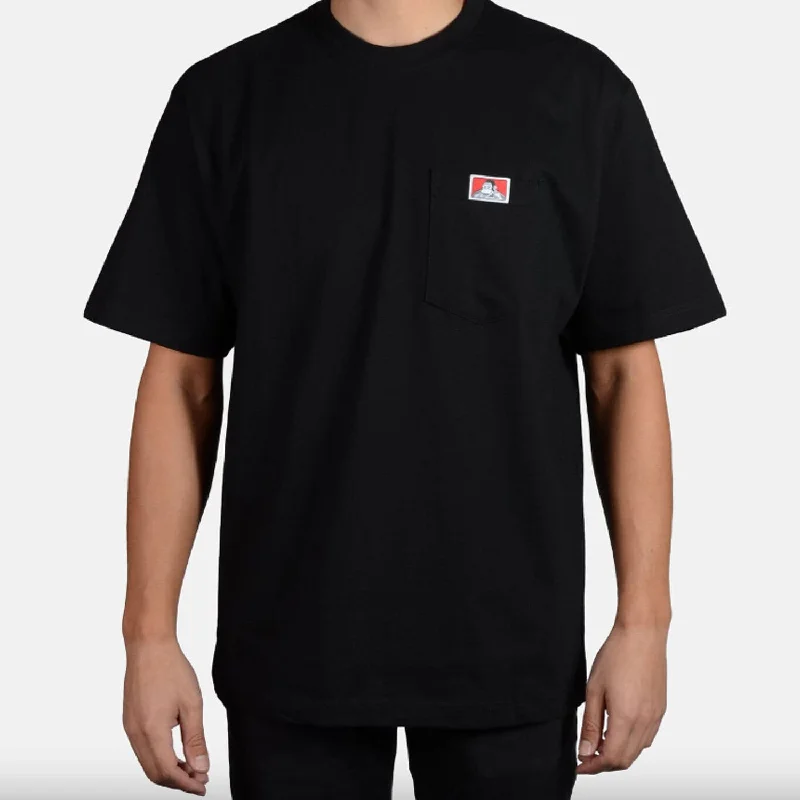 Men's Organic Cotton Casual Shirts with a Soft Handfeel for Everyday ComfortBen Davis Men's Heavy Duty Short Sleeve Pocket T-Shirt_Black