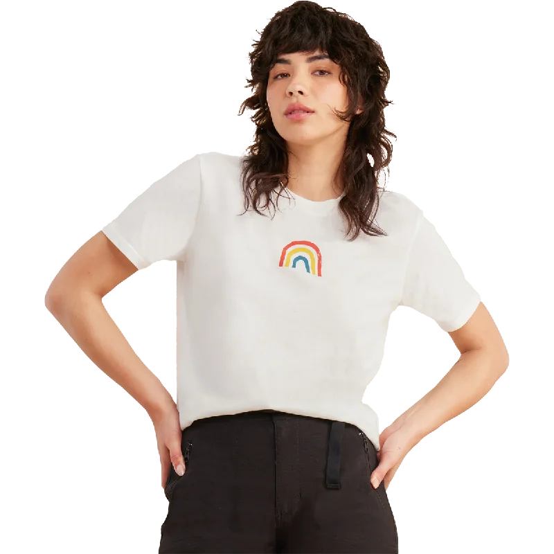 Men's Short - Sleeve Linen Casual Shirts in Light Khaki for a Breathable Summer OptionWomen's Rainbow Short Sleeve Tee